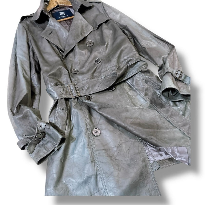 經典傳奇單品 BURBERRY LONDON 全羊皮真皮風衣 46 M碼-2