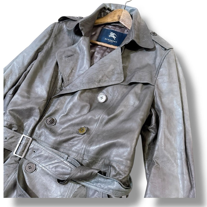 經典傳奇單品 BURBERRY LONDON 全羊皮真皮風衣 46 M碼-3