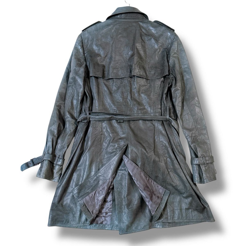 經典傳奇單品 BURBERRY LONDON 全羊皮真皮風衣 46 M碼-11
