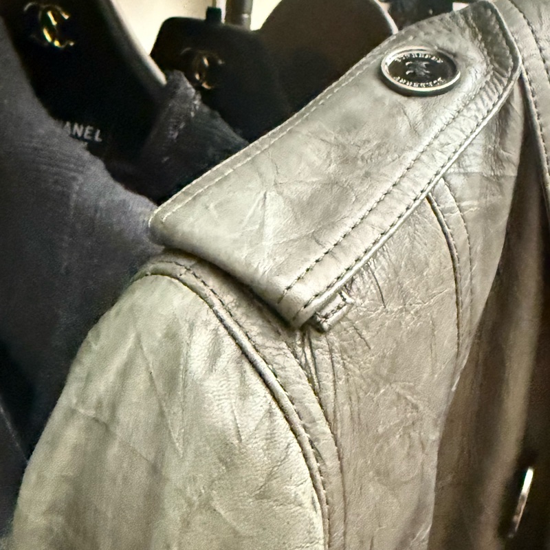 經典傳奇單品 BURBERRY LONDON 全羊皮真皮風衣 46 M碼-5