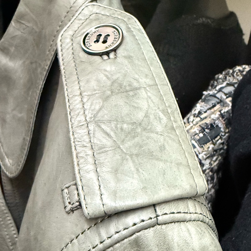 經典傳奇單品 BURBERRY LONDON 全羊皮真皮風衣 46 M碼-6