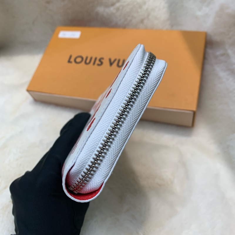 LV 紅色波點白色長銀包 I570NY-2