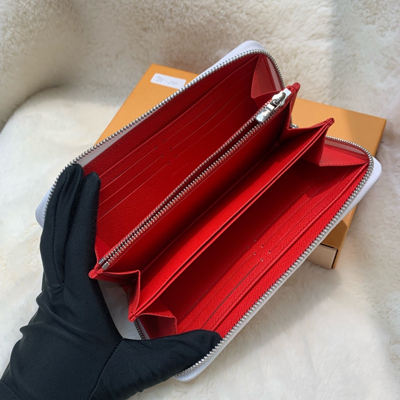 LV 紅色波點白色長銀包 I570NY-4