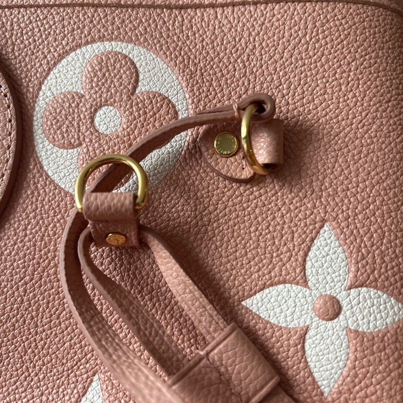 路易威登 LV Neverfull MM 托特袋，粉白色配拉鍊小袋，正品-9