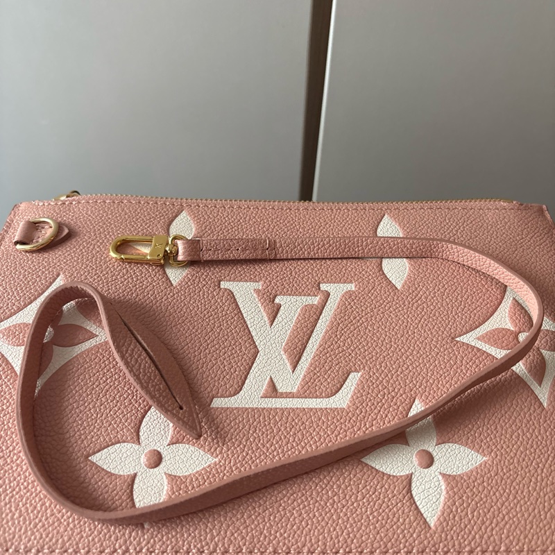 路易威登 LV Neverfull MM 托特袋，粉白色配拉鍊小袋，正品-11