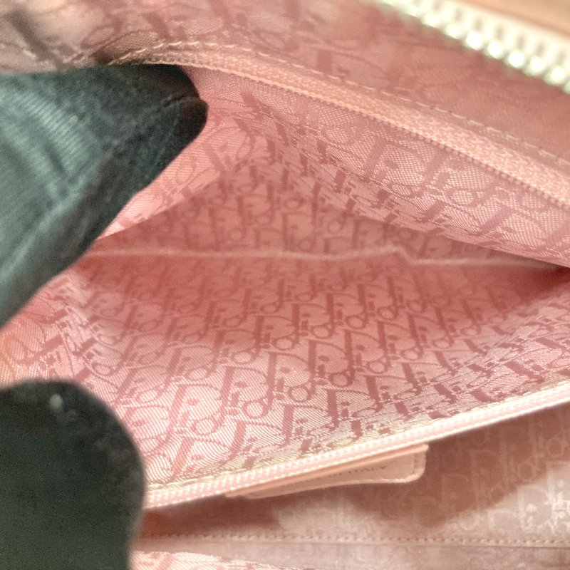 DIOR 迪奧 Lady Dior 黛妃包5X5 皮革 手提包 粉紅色-22