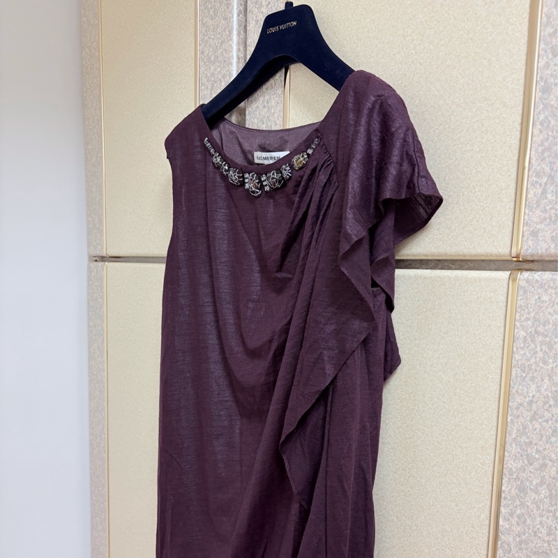29)Kao MeiFen正品葡萄紫設計款洋裝 9號 95成新-2