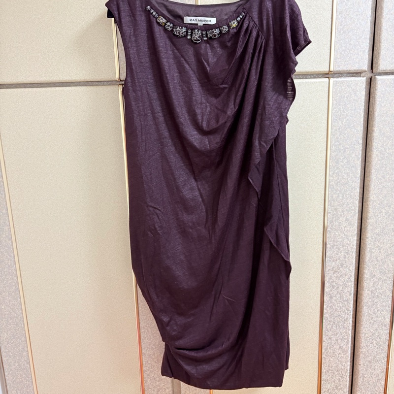 29)Kao MeiFen正品葡萄紫設計款洋裝 9號 95成新-9