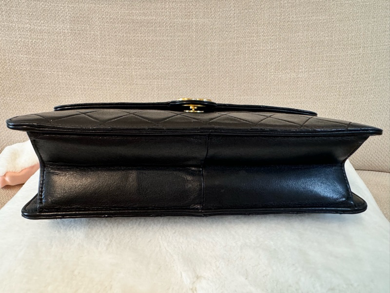 老香Chanel 黑金羊皮cf25 Vintage 有購證 原廠防塵袋-13