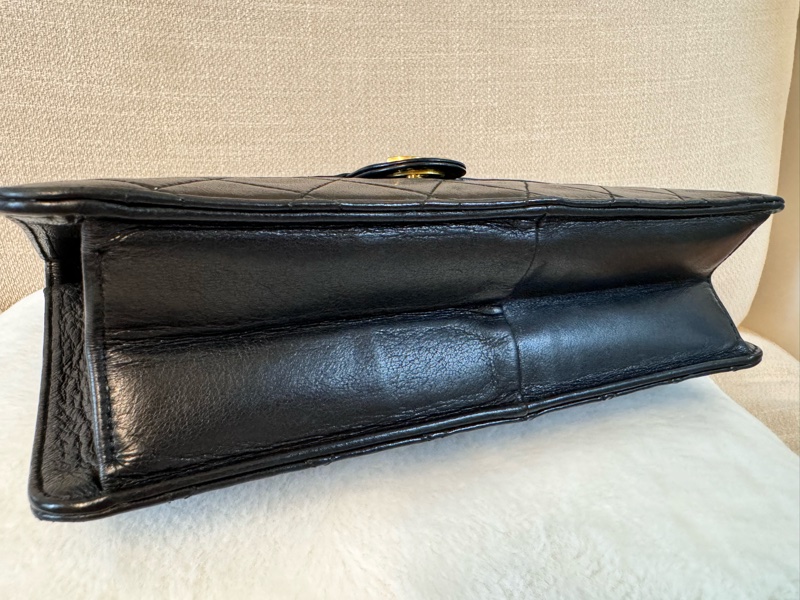 老香Chanel 黑金羊皮cf25 Vintage 有購證 原廠防塵袋-14