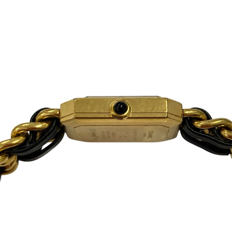 CHANEL 香奈兒 H0001 Premiere L 方糖 首映錶  SIZE:L 合金 石英錶 黑金-2