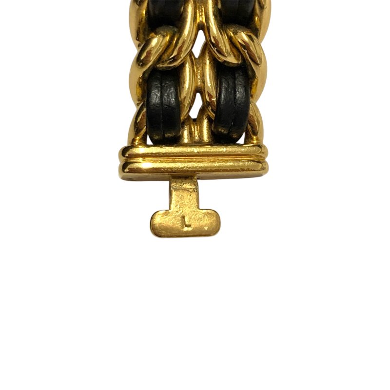 CHANEL 香奈兒 H0001 Premiere L 方糖 首映錶  SIZE:L 合金 石英錶 黑金-9