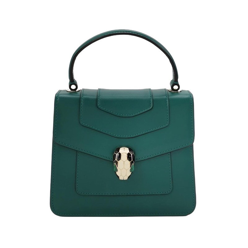 Bvlgari Serpenti Forever 蛇頭包 牛皮 純色 蛇頭 手提包-0