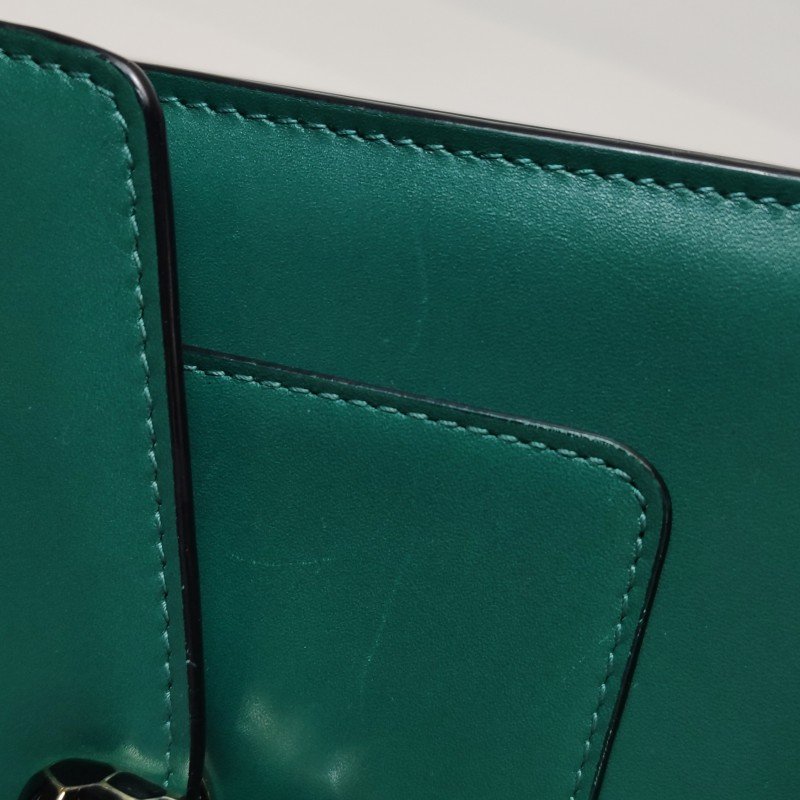 Bvlgari Serpenti Forever 蛇頭包 牛皮 純色 蛇頭 手提包-16