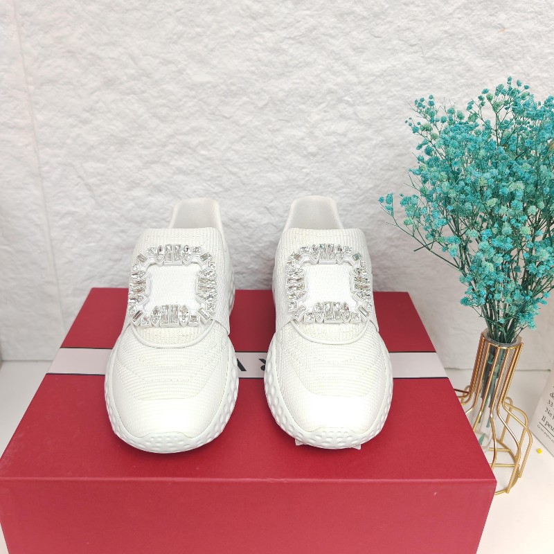 Roger Vivier 鑽扣小白鞋 35.5碼-0