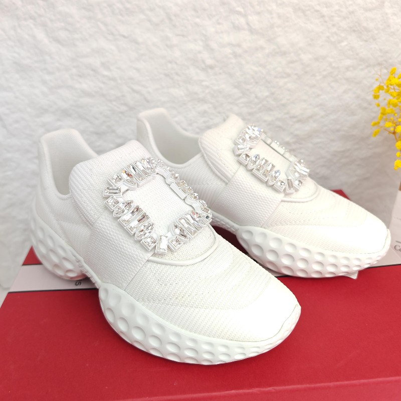 Roger Vivier 鑽扣小白鞋 35.5碼-1