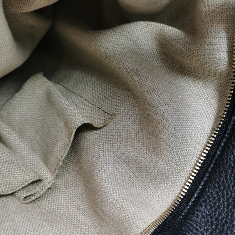 Gucci 牛皮 帆布 雙G 老花 皮標 Logo 手提包 單肩包-7