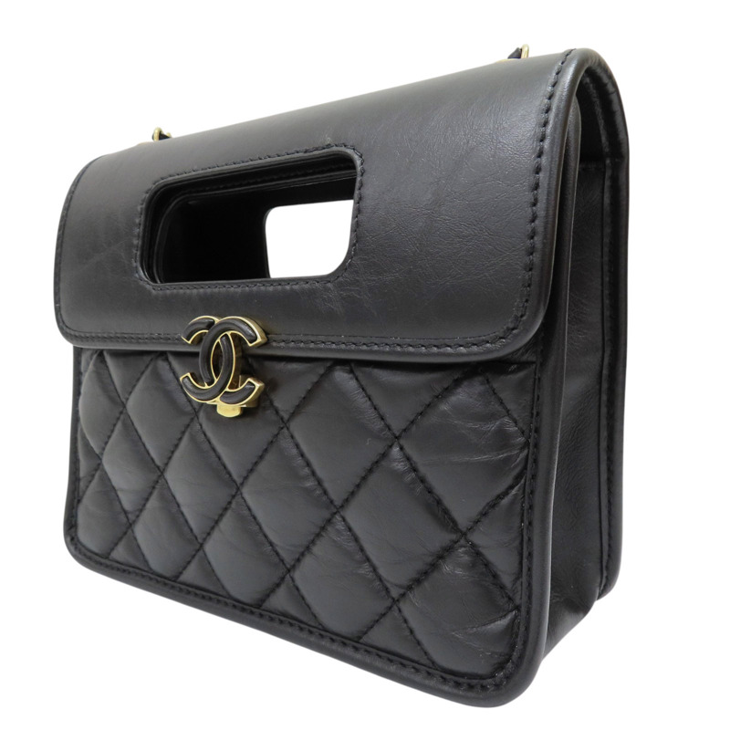 黑色 牛皮 鍊帶 肩背包 AS4025-2