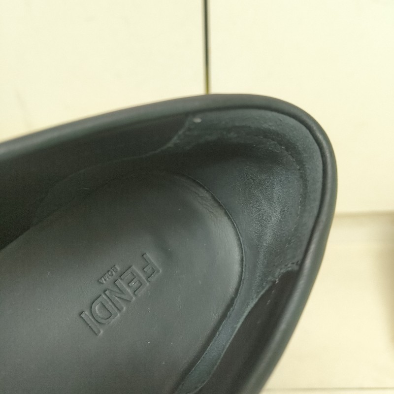 🔥年終狂降🔥【限時降價只到12/31（原15,800）】【8成新】㊣✨ FENDI✨**尺寸：8**(附盒子/防塵袋)芬迪 老花 皮革 帆布  厚底 增高 樂福鞋 懶人鞋 皮鞋/雙F/二手包/二手精品/保證正品-13