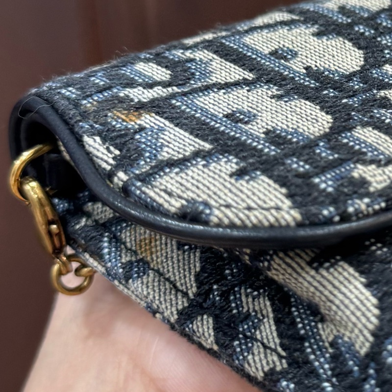 Dior 迪奧 Saddle Nano Pouch mini WOC 皮夾 皮包 短夾 錢包 零錢包 斜背包 肩背包-20