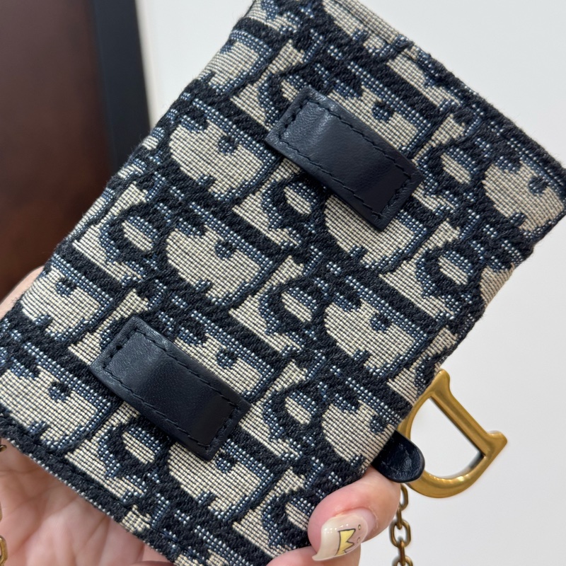 Dior 迪奧 Saddle Nano Pouch mini WOC 皮夾 皮包 短夾 錢包 零錢包 斜背包 肩背包-21
