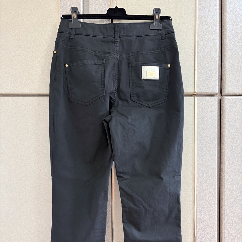 19)全新義大利精品Clips黑色棉質9分褲 M-小L適穿 原價12800-3