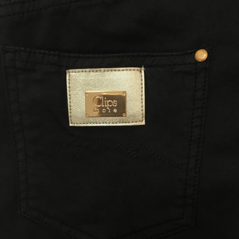 19)全新義大利精品Clips黑色棉質9分褲 M-小L適穿 原價12800-7