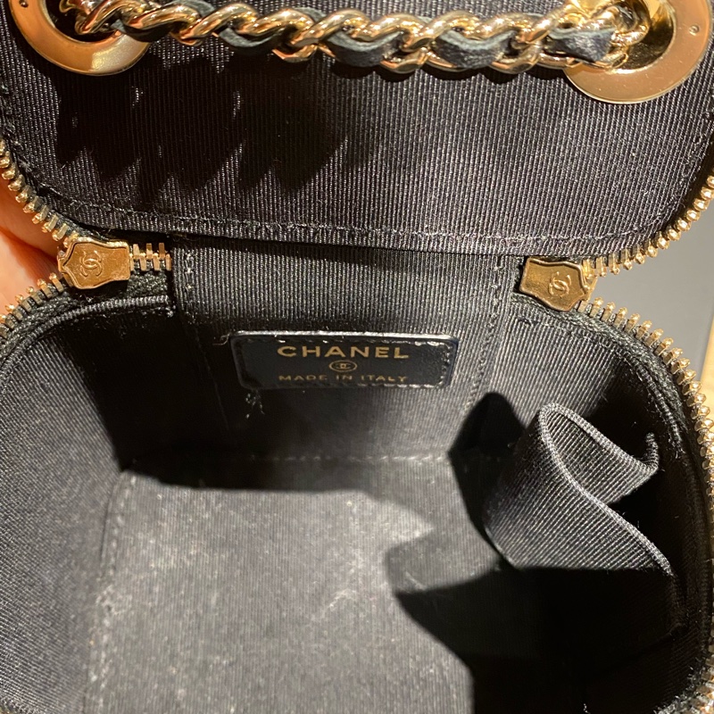 Chanel/香奈兒 trendy-cc 黑金羊皮小盒子斜挎包-6