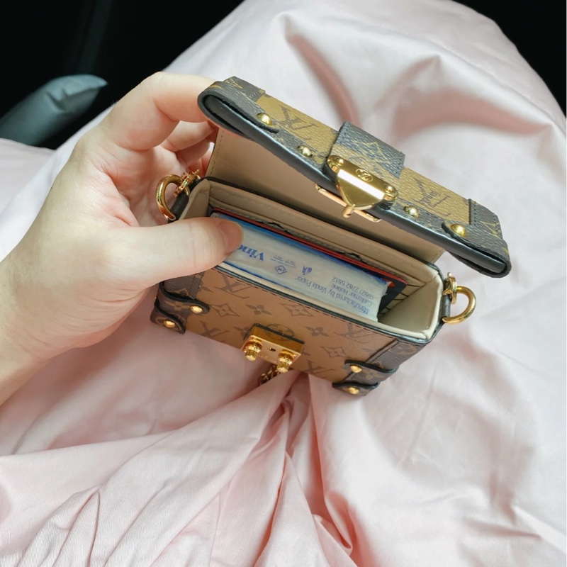 LV essential trunk MINI 方盒子 小方盒 廢包 手挽包 晚宴包 口紅包 斜背包 肩背包 側背包-9