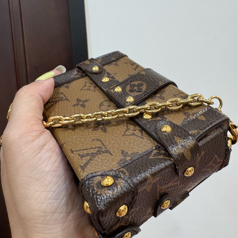 LV essential trunk MINI 方盒子 小方盒 廢包 手挽包 晚宴包 口紅包 斜背包 肩背包 側背包-13
