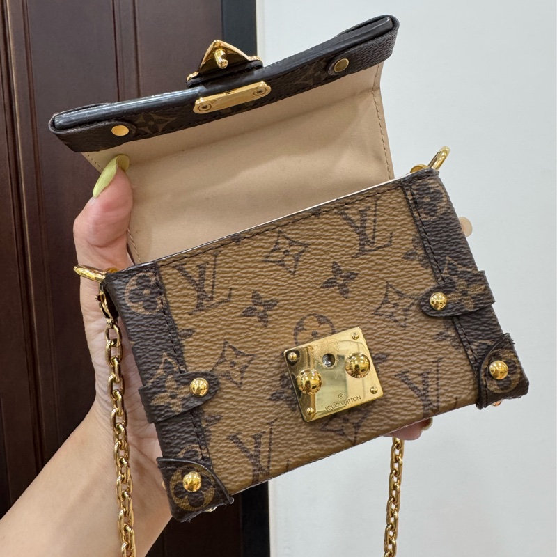 LV essential trunk MINI 方盒子 小方盒 廢包 手挽包 晚宴包 口紅包 斜背包 肩背包 側背包-20