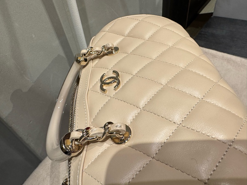 Chanel保齡球包 駝色-3