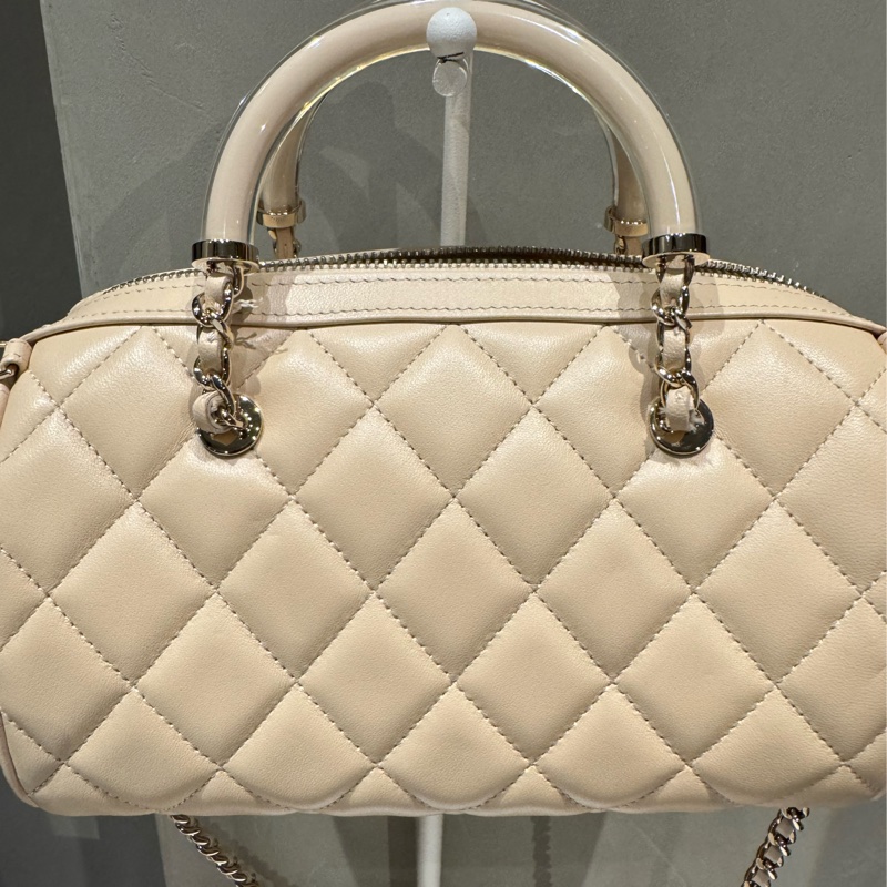 Chanel保齡球包 駝色-5