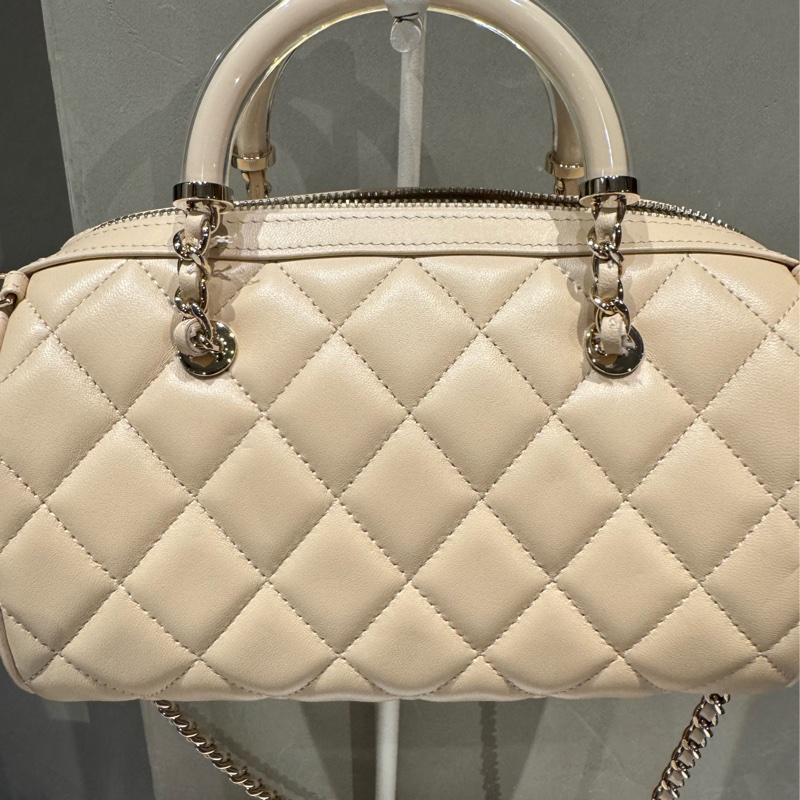 Chanel保齡球包 駝色-7