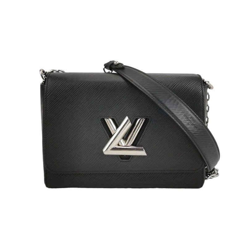 Louis Vuitton (LV) Twist 中號 牛皮 水波紋 LV旋轉鎖扣 斜背包 單肩包-0