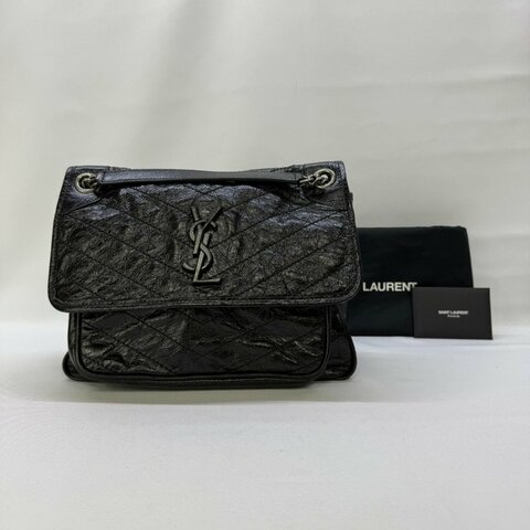 YSL NIKI 中款銀鏈肩背包