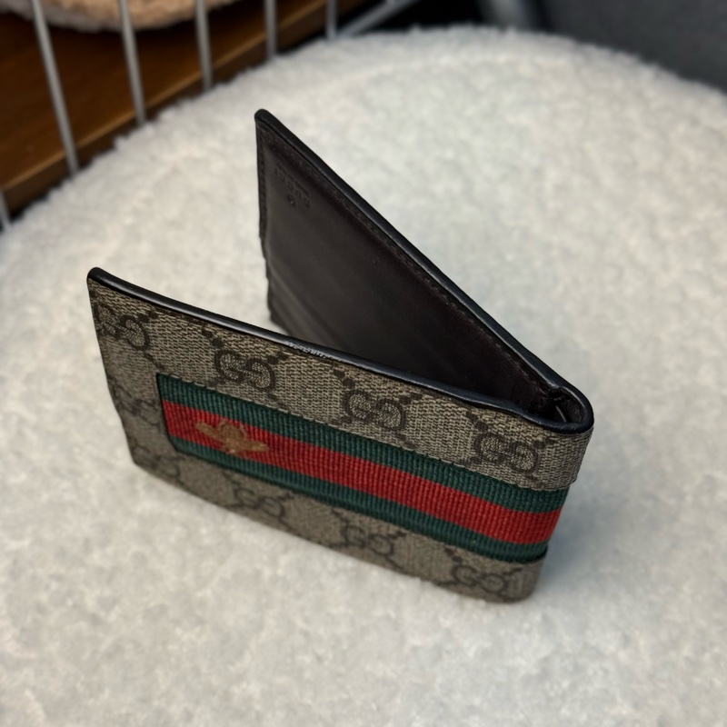 Gucci蜜蜂老花短夾-3