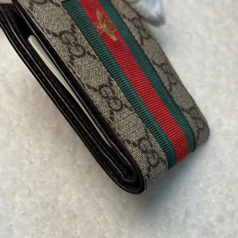 Gucci蜜蜂老花短夾-5