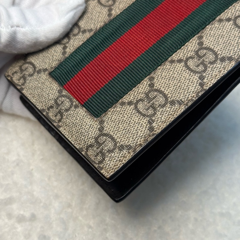 Gucci蜜蜂老花短夾-7