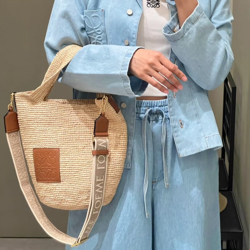 LOEWE Slit 草編托特包 - mini自然色-1