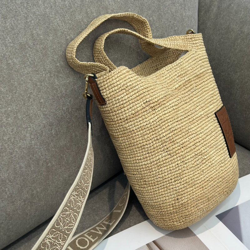 LOEWE Slit 草編托特包 - mini自然色-2
