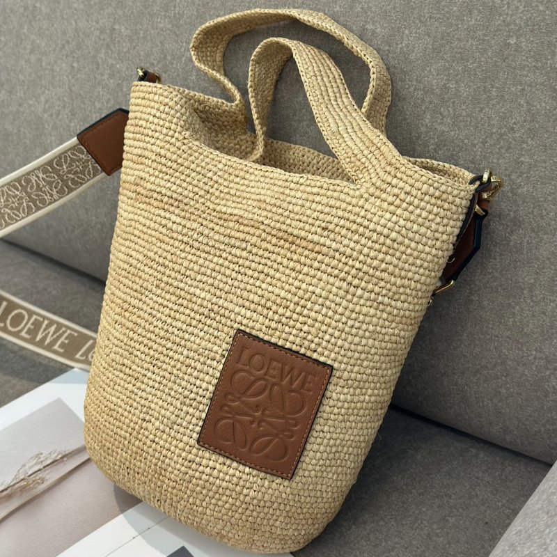 LOEWE Slit 草編托特包 - mini自然色-3