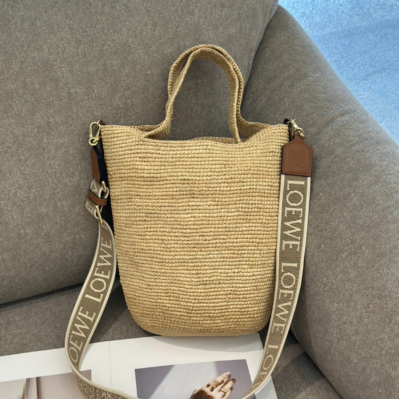 LOEWE Slit 草編托特包 - mini自然色-4