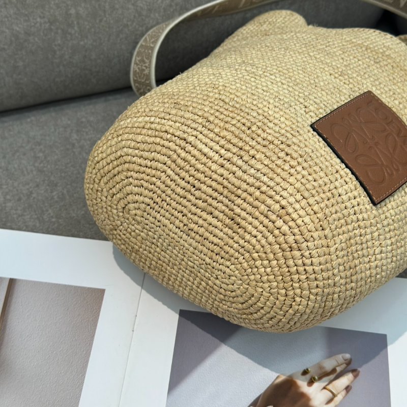 LOEWE Slit 草編托特包 - mini自然色-5
