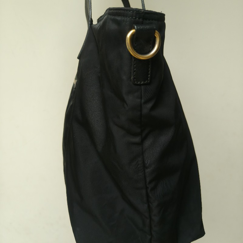 【8成新】㊣✨PRADA✨普拉達 黑色 帆布 皮革 口袋 兩用 托特包 肩背包 斜背包 媽媽包 購物袋 旅行袋/二手包/二手精品🌳二手樹屋🌳-2