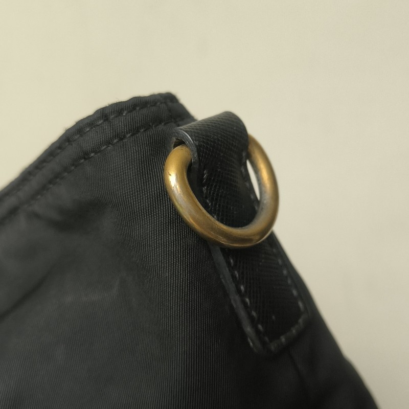 【8成新】㊣✨PRADA✨普拉達 黑色 帆布 皮革 口袋 兩用 托特包 肩背包 斜背包 媽媽包 購物袋 旅行袋/二手包/二手精品🌳二手樹屋🌳-29
