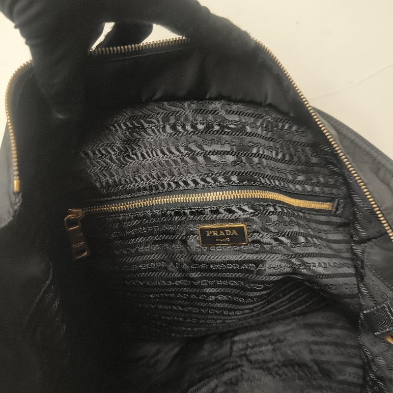 【8成新】㊣✨PRADA✨普拉達 黑色 帆布 皮革 口袋 兩用 托特包 肩背包 斜背包 媽媽包 購物袋 旅行袋/二手包/二手精品🌳二手樹屋🌳-46
