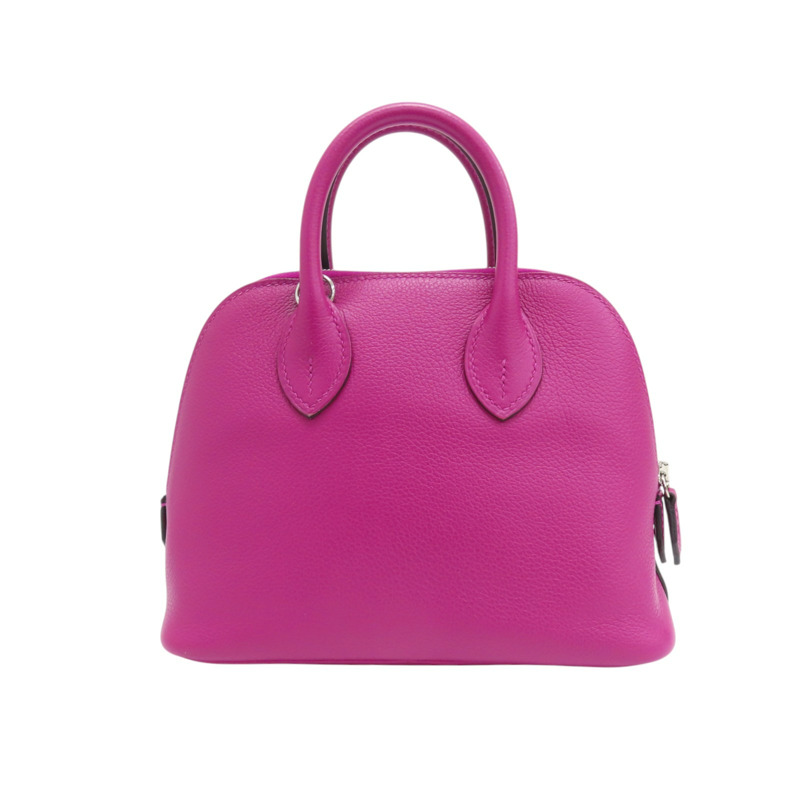 玫瑰紫 Evercolor 皮革 Bolide 1923 Mini 柏莉包 兩用包 C刻【HERMES 愛馬仕】 075180CK-1