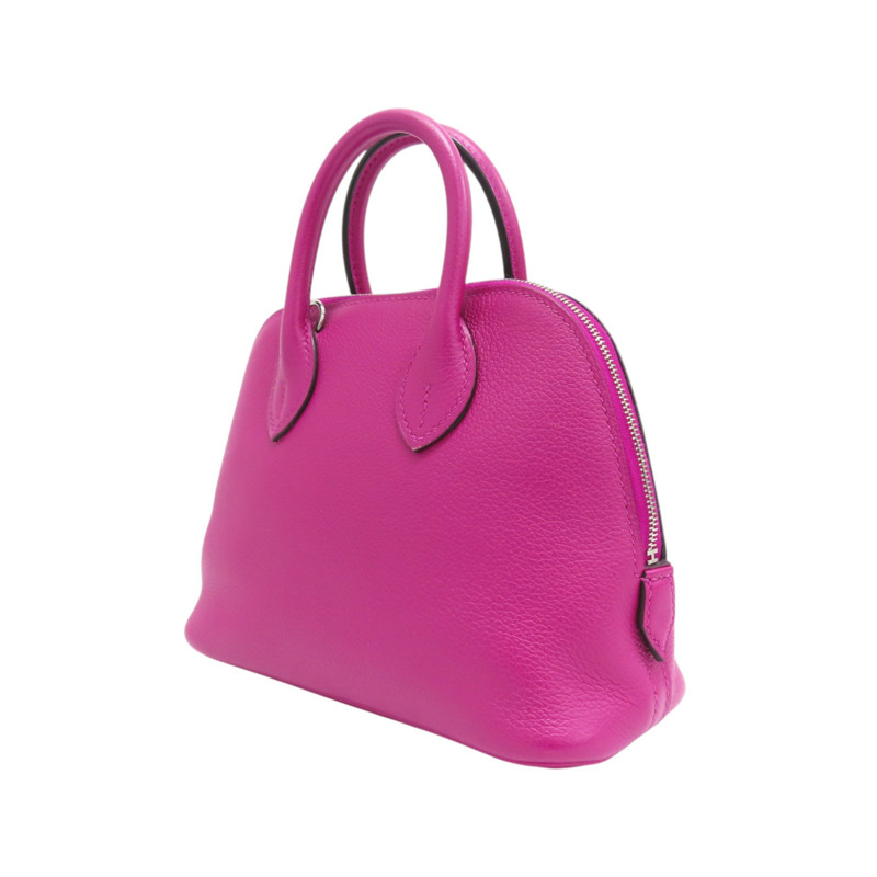 玫瑰紫 Evercolor 皮革 Bolide 1923 Mini 柏莉包 兩用包 C刻【HERMES 愛馬仕】 075180CK-2