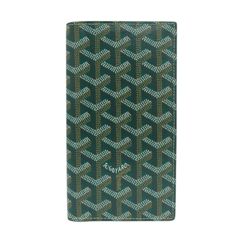 綠色 帆布 雙折 長夾 ORN02024B